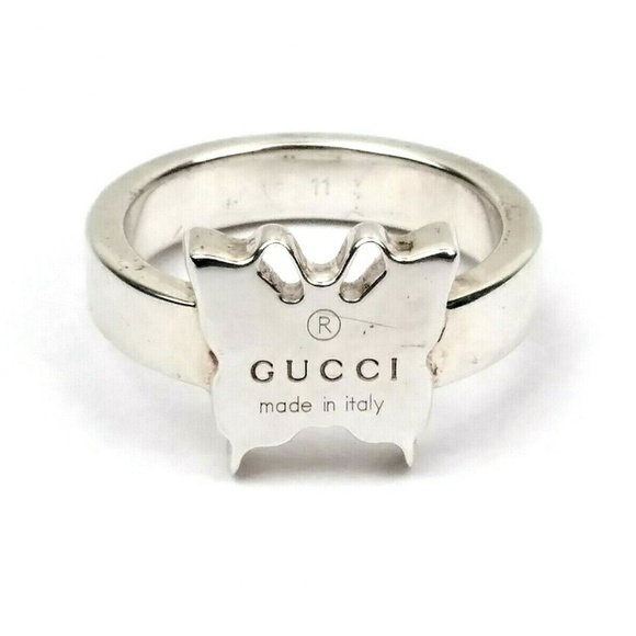 Gucci Jewelry - Gucci Trademark Logo Sterling Butterfly Ring